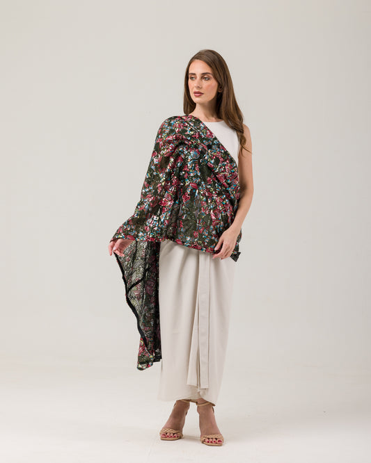 Vest Evening black Scarf