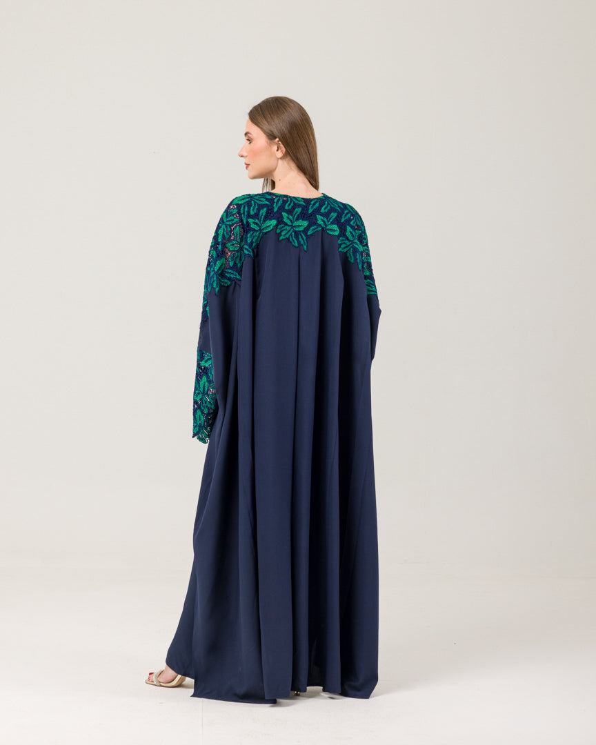 Navy Joubert lace Abaya