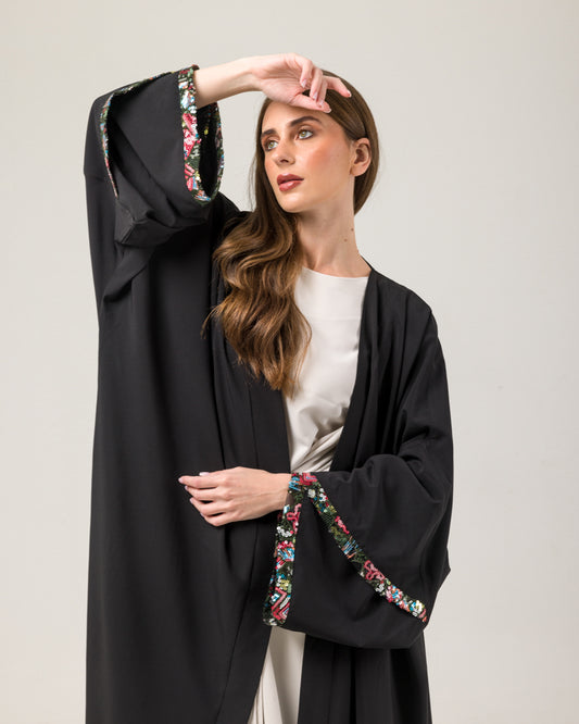 Evening black Abaya